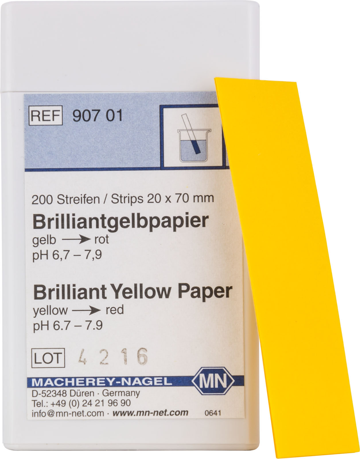 Brilliant Yellow pH Paper