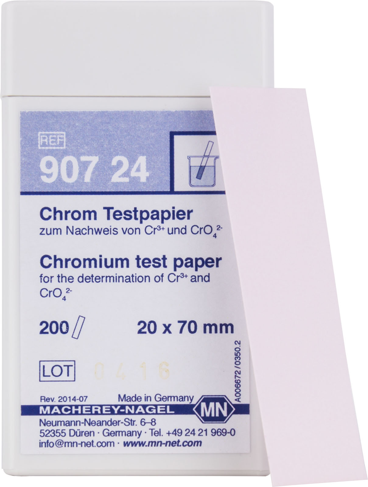 Chromium Test Paper