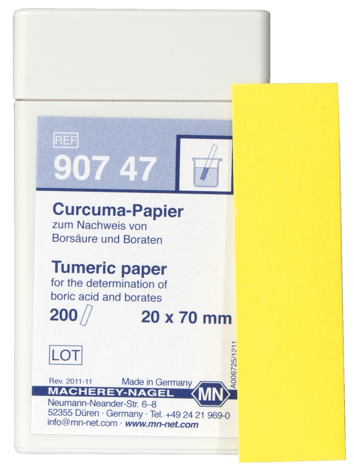 Turmeric Test Paper (Boric Acid & Borates)