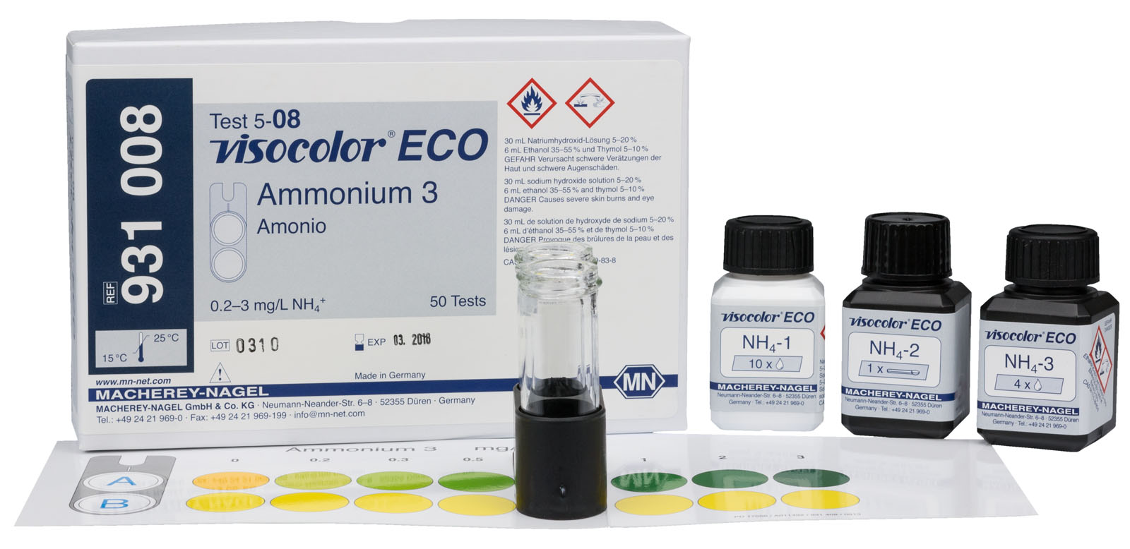 VISOCOLOR® ECO Ammonium Test Kit