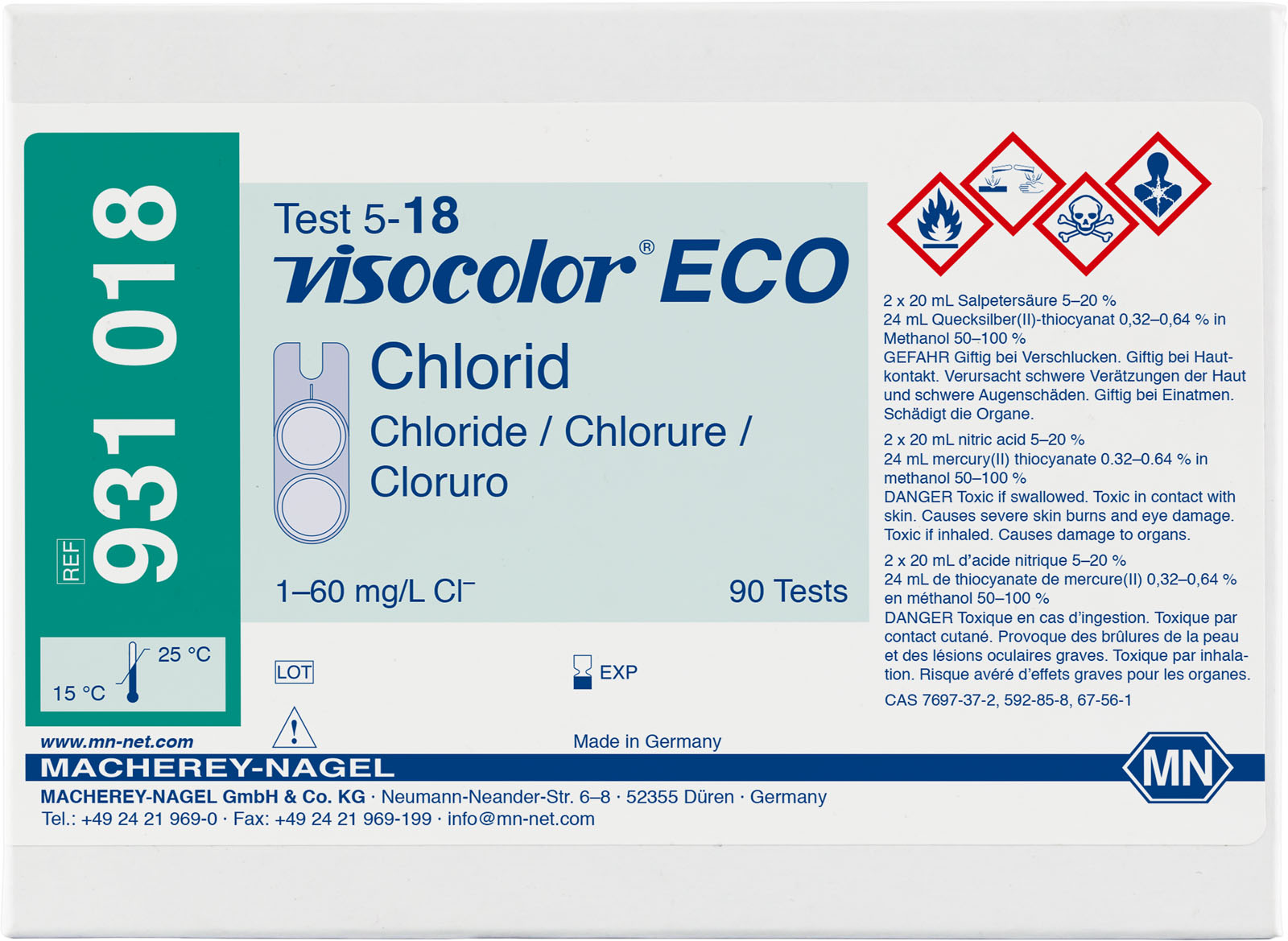VISOCOLOR® ECO Chloride Test Kit