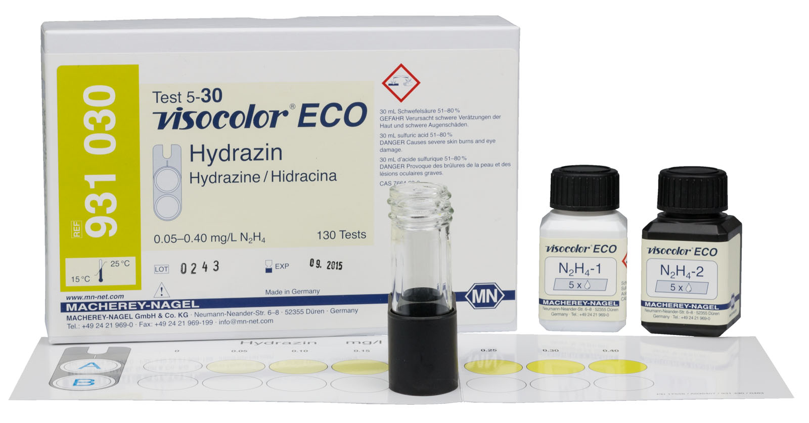 VISOCOLOR® ECO Hydrazine Test Kit